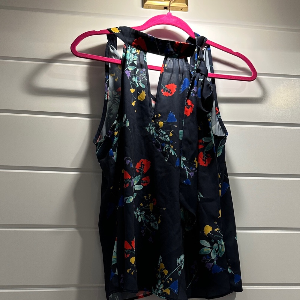 Parker Black Multicolor Floral Blouse